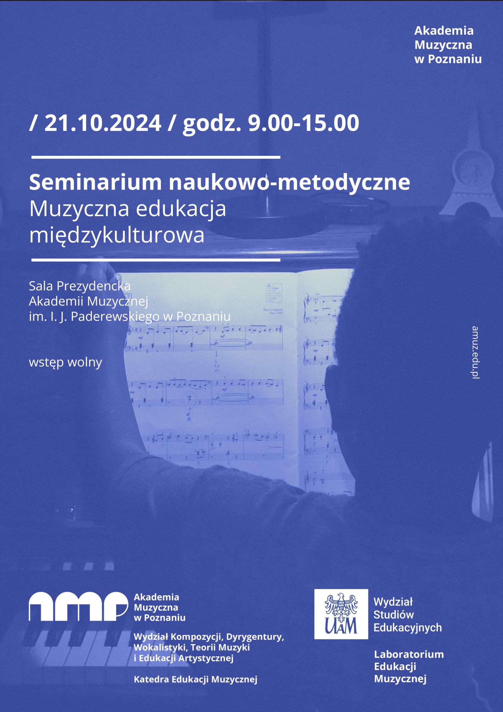 plakat seminarium Muzyczna edukacja miedzykulturowa